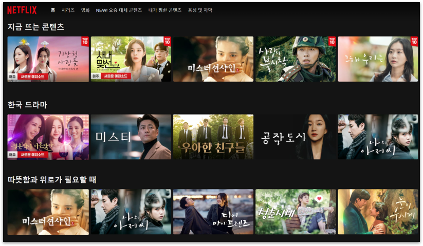 넷플릭스의 콘텐츠 추천